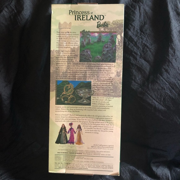 2001 Barbie Collectible Dolls of the World Princess of Ireland nwb - Picture 11 of 14